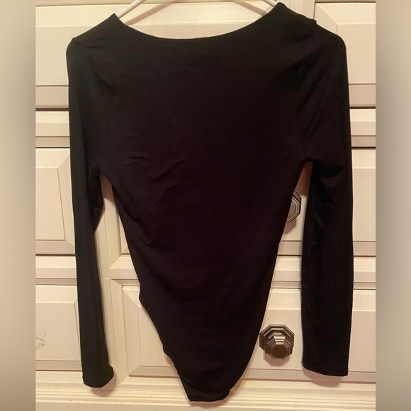 NWT!!!! Black V-Neck Bodysuit - Picture 2 of 5